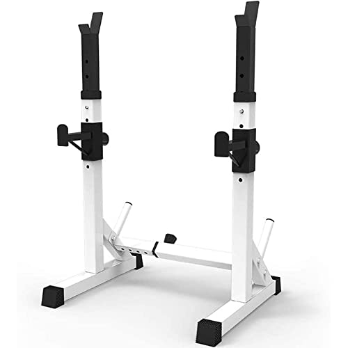 JRZTC Estante con Barra, máquina de Sentadillas, Gimnasio, Prensa de Banco telescópica Interior, Prensa de Banco Multifuncional para el hogar, Estante de Sentadillas para Levan