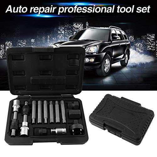 Juego de 13 brocas alternador para extracción de polea de rueda libre, herramienta de servicio de garaje, kit de reparación de coche