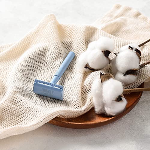 Jungle Culture® Maquina de Afeitar Para Mujer | Rasuradora Clásica Compatible Con Cuchillas de Doble Filo | Maquina de Afeitar Ecológica de una Sola Hoja Para Cuerpo y Rostro, Belleza Sin Desperdicio