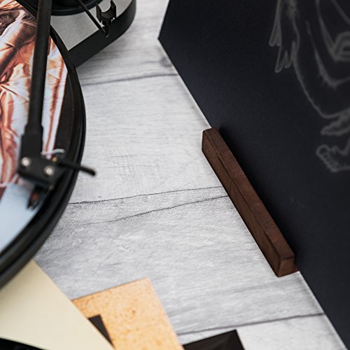 ﻿﻿KAIU Premium Expositor para Discos de Vinilo en Madera - Vitrina para Discos - Estanteria de Soporte - Organizador de Vinilos Decorativos