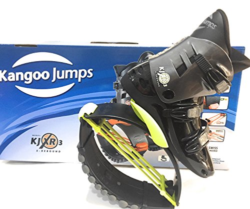 KangooJumps - Zapatillas de Rebote Unisex para Adulto KJ XR3 (Negro/Amarillo) Talla L 42/44, L 42-44