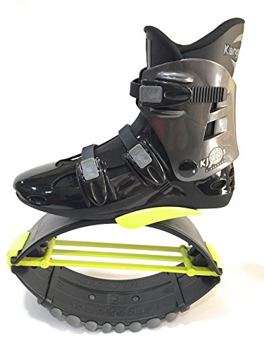 KangooJumps - Zapatillas de Rebote Unisex para Adulto KJ XR3 (Negro/Amarillo) Talla L 42/44, L 42-44