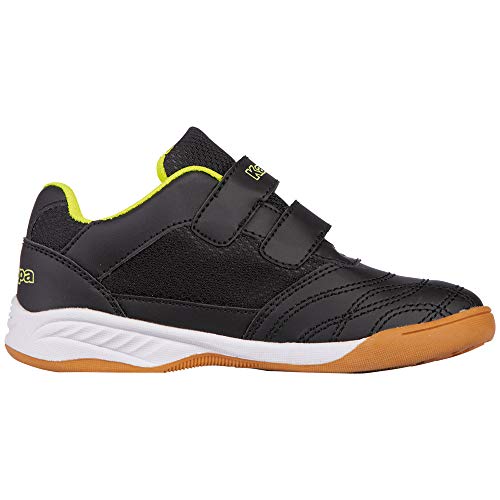 Kappa Kickoff, Zapatillas de Deporte Interior, Negro (Black/Yellow 1140), 33 EU