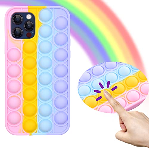 Kare & Kind 1x Carcasa de Móvil de Silicona con Burbuja Tronable Fidget Sensorial Compatible con iPhone 11 Pro Max 6.5" - Carcasa Protectora con Herramienta Antiansiedad - Accesorio Protector