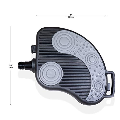 Katai - 1 par de pedales de repuesto para bicicleta estática con correas de PVC duraderas - 9/16 pulgadas de rosca resistente - Pedales de ciclismo estacionarios de giro