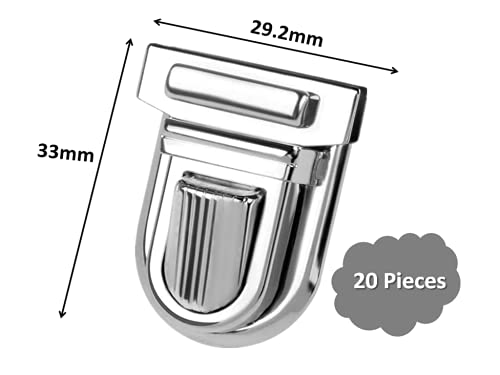 Kellegour 20 Piezas Cierre de Bolsa de Metal,Cierres Metálicos para Bolsos,Botones para Bolsa,Cierres de Pulgar para Bolsos,Hecho a Mano Broches de Bolsos,para BricolajeMonedero,Bolso de Cuero