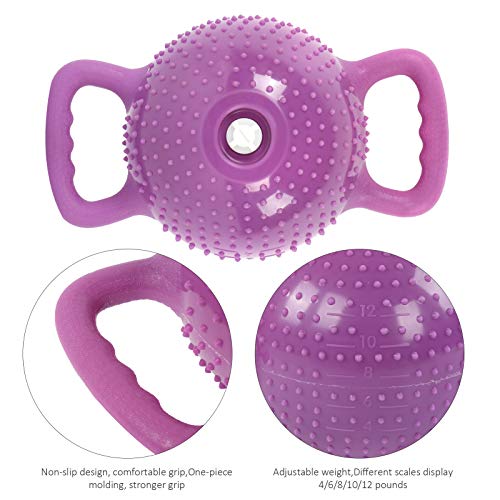Kettlebell de Yoga, Entrenamiento Integrado El Peso es Ajustable Kettlebell Lleno de Agua Agarre cómodo Buen Rendimiento de Sellado para Yoga para Deportistas(Purple)