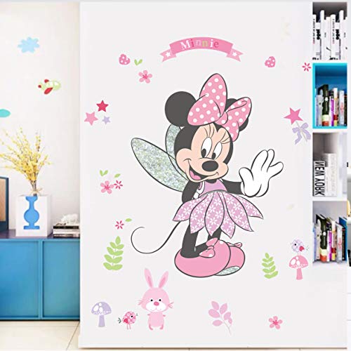 Kibi Pegatinas Infantiles Pared Minnie Pegatinas Decorativas Pared mickey Mouse Stickers Pared Mickey Dormitorio Calcomanias para Niños Pared Calcomanias Mickey