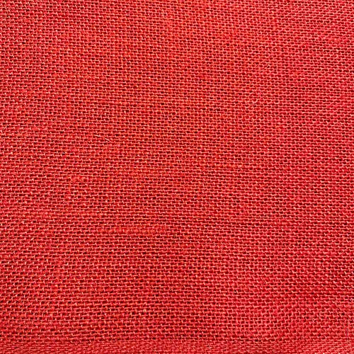 Kt KILOtela Tela por Metros de arpillera/Saco - Yute - Manualidades, Costura - Ancho 147 cm - Largo a elección de 50 en 50 cm | Rojo