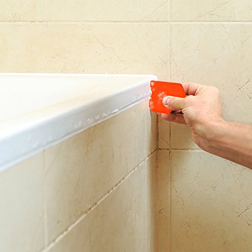 Kuuqa 9 Piezas Sellador de Silicona Herramientas de Acabado Suavizante Kit de Herramientas para Calafateo para Cocina Baño Sellado de Piso, Rojo