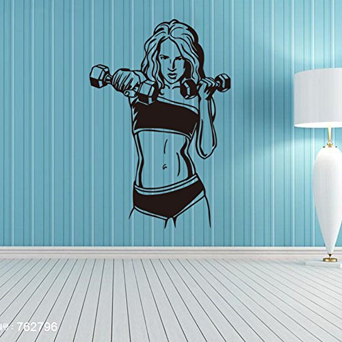 L-Peach Fitness Pegatina de Pared Impermeable Extraíble Arte Vinilo Adhesiva Decoración Mural para Dormitorio Sala de Estar Gimnasio