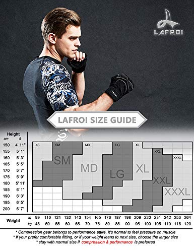 LAFROI Camisa de compresión de manga corta UPF 50+ Baselayer Performance para hombre, Baile de, L