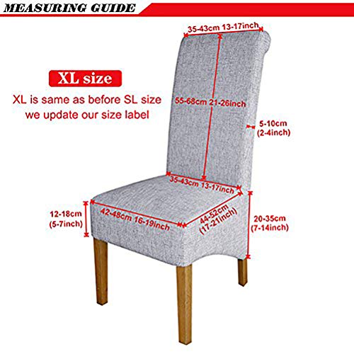 LANSHENG Fundas Cubiertas de Silla XL,Spandex elástico con Banda elástica, Fundas de Terciopelo para Silla de Comedor Grande para Restaurante, Banquete de Fiesta de Hotel (Mostaza,6 Fundas(XL))
