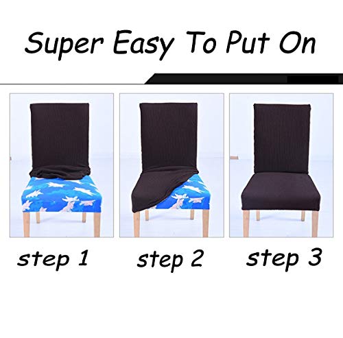 LANSHENG Fundas Cubiertas de Silla XL,Spandex elástico con Banda elástica, Fundas de Terciopelo para Silla de Comedor Grande para Restaurante, Banquete de Fiesta de Hotel (Mostaza,6 Fundas(XL))