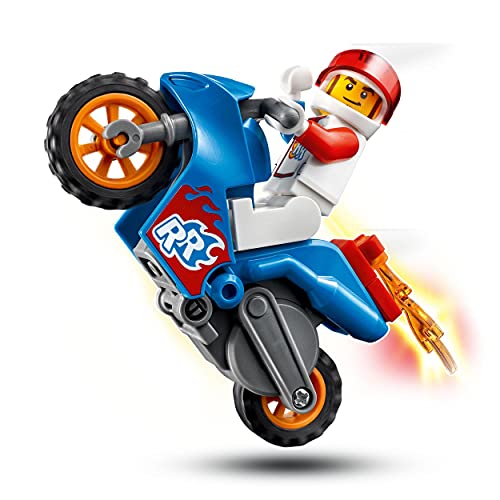 LEGO 60298 City Stuntz Moto Acrobática: CoheteJuguete con Moto con Rueda de Inercia y Mini Figura del Piloto para Niños 5 años