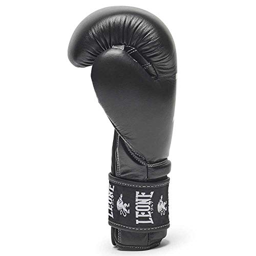 LEONE 1947 Ambassador - Guantes de Boxeo Unisex para Adultos, Color Negro, 16 oz