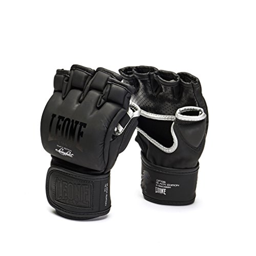 LEONE 1947 Black Edition Guantes de MMA, Unisex Adulto, Negro, S