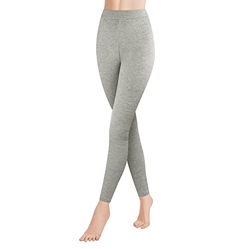 Libella Leggings de Invierno para Mujer Leggings térmicos cálidos con vellón Interior Pantalones Gruesos Cintura Alta Ligero Apretado Bases térmicas 4163 Gris M L