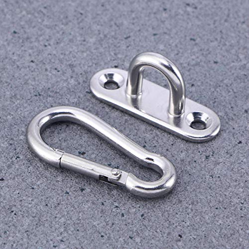 LIOOBO 2 PCS M5 Soportes de Montaje en Pared de Techo Hamaca Bolsa de Arena Ganchos de Yoga Plata