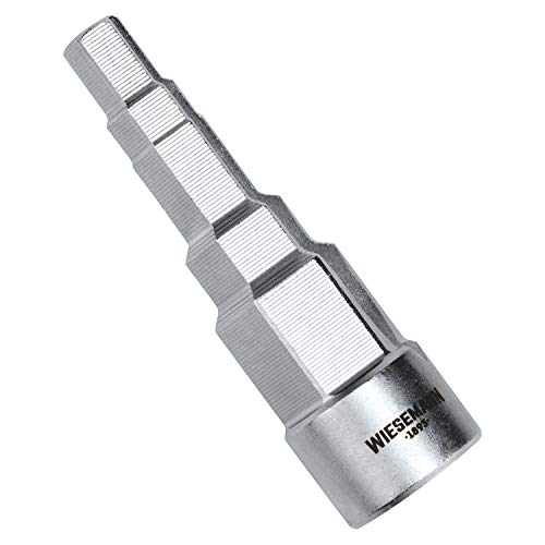 Llave escalonada universal para radiador con 5 escalones y entrada de 1/2" de WIESEMANN 1893 I 81116