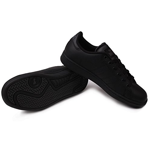 Lonsdale Leyton - Zapatillas de piel para niños con cordones para niños, color Negro, talla 39 1/3 EU