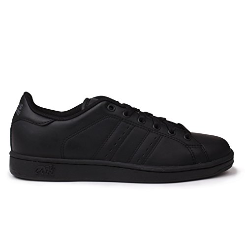 Lonsdale Leyton - Zapatillas de piel para niños con cordones para niños, color Negro, talla 39 1/3 EU