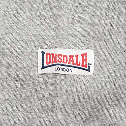 Lonsdale Sudadera para Hombre. Gris Jaspeado M