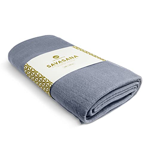Lotuscrafts Manta Yoga Algodon Savasana [200 x 150 cm] - Resistente y Duradera - Manta Meditacion - Manta Yoga Relajacion - Yoga Blanket