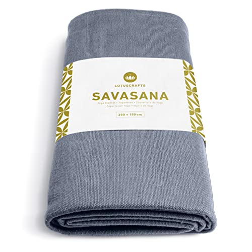 Lotuscrafts Manta Yoga Algodon Savasana [200 x 150 cm] - Resistente y Duradera - Manta Meditacion - Manta Yoga Relajacion - Yoga Blanket