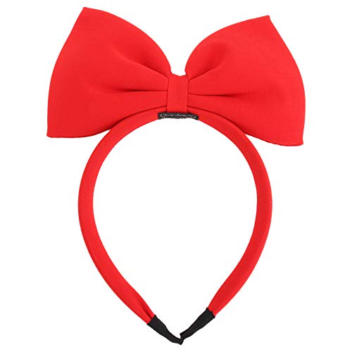 Lurrose Bowknot para niñas Diademas para el pelo de navidad Arco grande para el cabello Banda Fiesta Gorros (rojo)