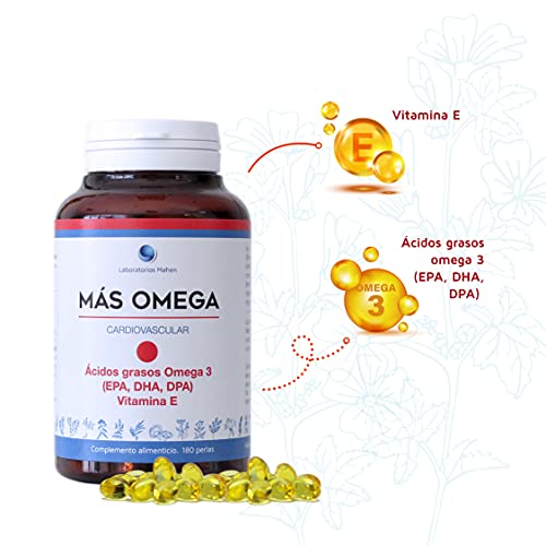 Mahen Complemento alimenticio a base de ácidos grasos Omega 3 - 180 perlas