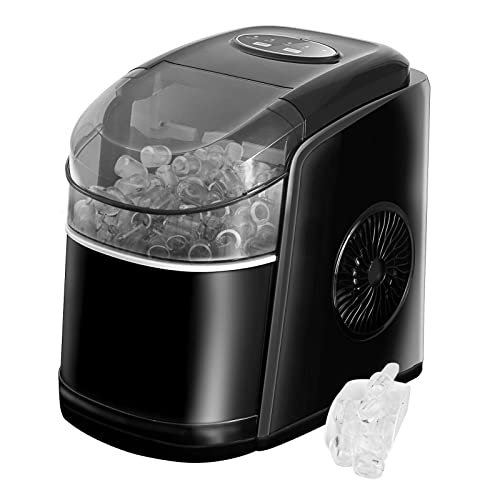 Máquinas para hacer hielo Máquina de hielo, Máquina de cubitos de 2 medidas, Cubitos de Hielo 12 kg Ciclo de producción de 6-13 minutos, Función de Limpieza Automática