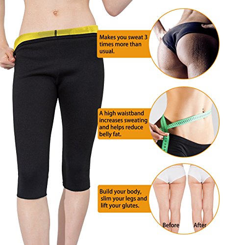 Martiount Pantalones Sauna para Mujer Pantalones de Neopreno Térmicos de Adelgazamiento Pantalon Sauna Reductora Adelgazar Push Up High Waist Deporte Yoga Running XL