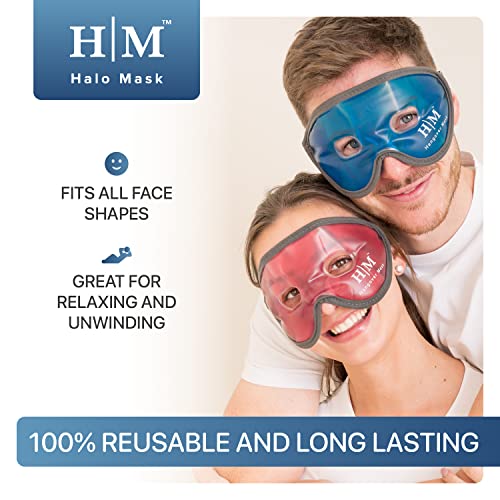 Máscara de Gel para Ojos – Antifaz de Gel Frío que Alivia Migrañas, Senos Nasales y Dolores de Cabeza - Hangover Mask – Máscara de Gel para Ojos Hinchados y Ojeras – Máscara Relajante de Frío y Calor