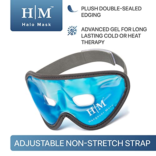 Máscara de Gel para Ojos – Antifaz de Gel Frío que Alivia Migrañas, Senos Nasales y Dolores de Cabeza - Hangover Mask – Máscara de Gel para Ojos Hinchados y Ojeras – Máscara Relajante de Frío y Calor