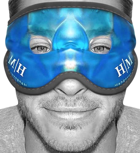 Máscara de Gel para Ojos – Antifaz de Gel Frío que Alivia Migrañas, Senos Nasales y Dolores de Cabeza - Hangover Mask – Máscara de Gel para Ojos Hinchados y Ojeras – Máscara Relajante de Frío y Calor