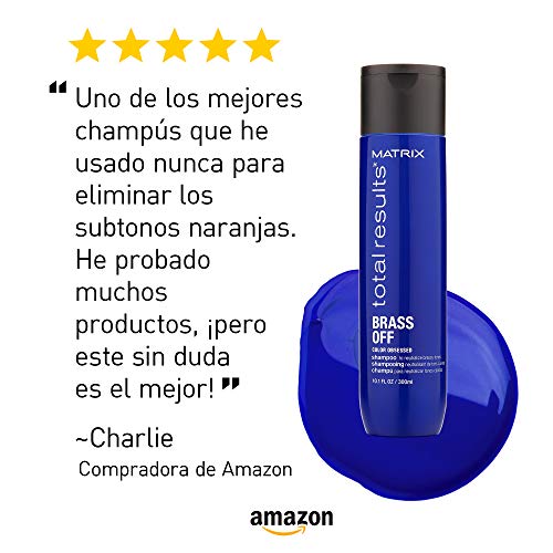 Matrix Champú Brass Off neutralizador de cabellos castaños, 300 ml