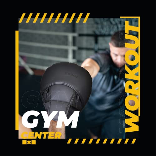 MCD Manoplas Boxeo Entrenamiento Paos Muay Thai Almohadilla de Boxeo Boxing Pads Patas de Oso por Kick Boxing, Artes Marciales, Boxeo, Taekwondo Entrenamiento (Negro)