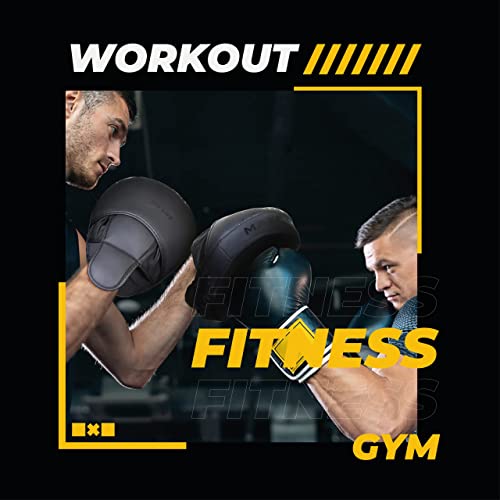 MCD Manoplas Boxeo Entrenamiento Paos Muay Thai Almohadilla de Boxeo Boxing Pads Patas de Oso por Kick Boxing, Artes Marciales, Boxeo, Taekwondo Entrenamiento (Negro)