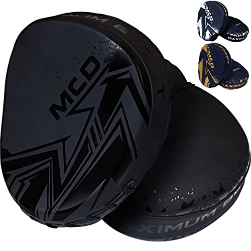 MCD Manoplas Boxeo Entrenamiento Paos Muay Thai Almohadilla de Boxeo Boxing Pads Patas de Oso por Kick Boxing, Artes Marciales, Boxeo, Taekwondo Entrenamiento (Negro)