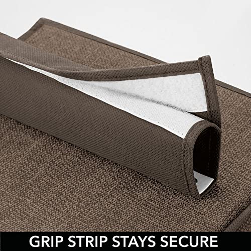 mDesign Juego de 2 muebles zapateros para colgar – Organizador de zapatos para armario con 10 compartimentos – Estanterías para zapatos, bolsos o carteras – marrón espresso