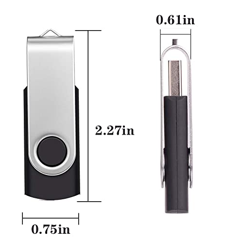 Memoria USB 16GB Pendrive 10 Piezas - Práctico Pen Drive 16 GB Económico 10 Unidades Portátil Flash Drives - Giratorio Llave USB 2.0 Almacenamiento de Datos Multicolor con Cuerdas by FEBNISCTE