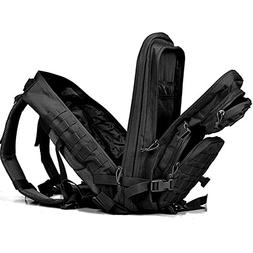 Memories Mochila 45L Tactica Militar Impermeable para Crossfit Caza Senderismo Gimnasio y Deportes al Aire Libre. (Negro 2)
