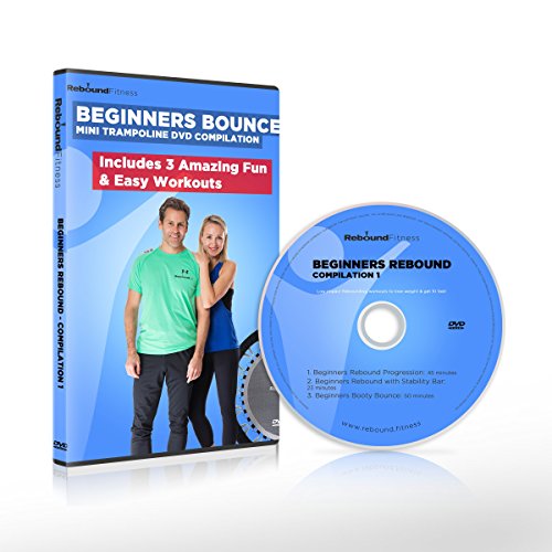 Mini Trampolín Fitness DVD Entrenamiento Compilación. Incluye 3 increíbles, divertidos y fáciles entrenamientos de fitness para ayudarte a perder peso y tonificar.