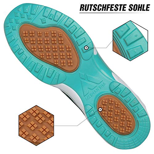 Mishansha Air Zapatos de Running Mujer Antideslizante Zapatillas de Deportes Femenino Ligeros Calzado Jogging Gimnasio Sneakers Verde, Gr.38 EU