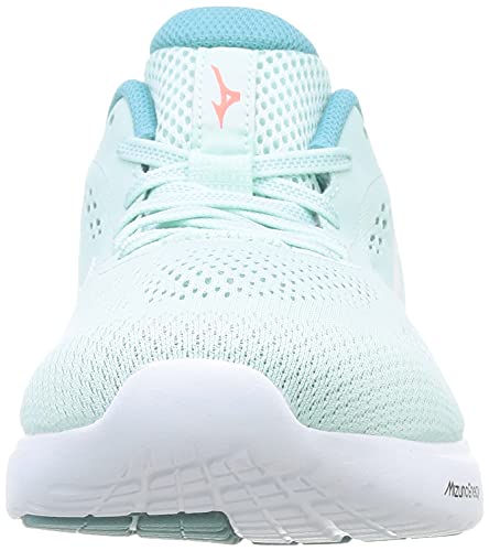 Mizuno Wave Revolt, Zapatillas Mujer, Fairaqua/White/Lcoral, 40.5 EU