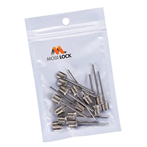Mobi Lock Paquete de 10 Agujas para inflar balones Agujas de Acero Inoxidable para inflar balones de fútbol, Baloncesto, fútbol, Voleibol y Otros Deportes