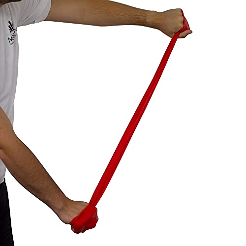 Mobiclinic, Banda elástica para Fitness, Banda elástica de Resistencia, Gomas elásticas para musculación, Bandas de Resistencia para Yoga, Pilates, Crossfit, Estiramientos, Nivel intermedio, Rojo