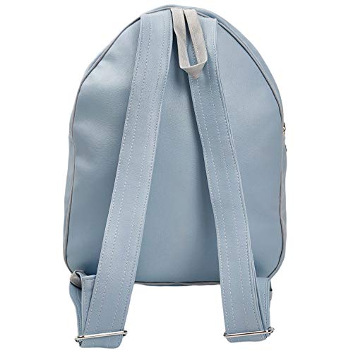 Mochila infantil de Polipiel - Mochila Personalizable para Bebé - Modelo Noa -Color Celeste + Gris - Medidas 28 x 24 x 11 cm - Personalizar Regalos - Handmade - Hecho en España - Nenel