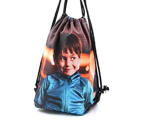 Mochila Saco Personalizada con Fotos y Texto | Mochila con Cuerdas para Llevar a la Espalda con Fotos | Talla 1: 25 x 35 cm